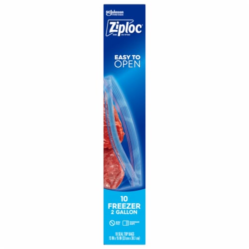 Ziploc® 2 Gallon Freezer Bags, 10 ct / 2 gal - Smith's Food and Drug