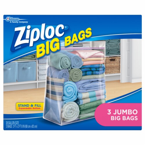 Ziploc® Big Bags Gallon Storage Bags Perspective: back