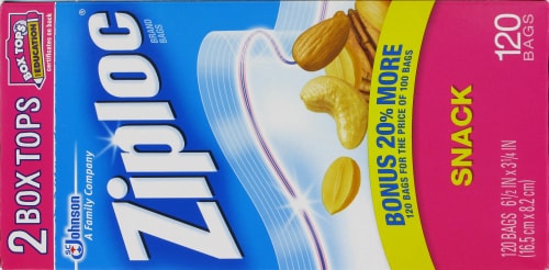 Ziploc Snack Bags Perspective: back