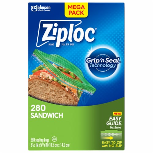 Ziploc® Sandwich Bags with EasyGuide™ Perspective: back