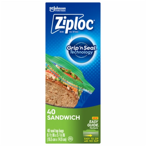 Ziploc® Sandwich Bags with EasyGuide™ Perspective: back