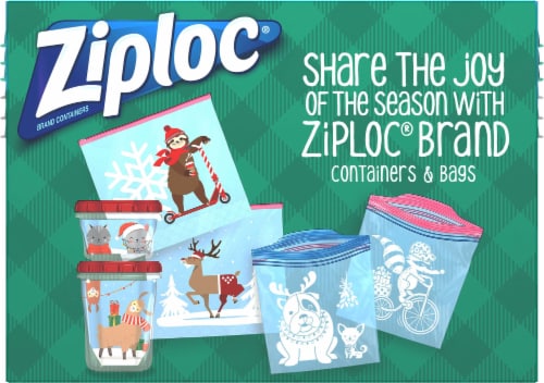 Ziploc Limited Edition Holiday Design Small Round Containers & Lids - 3  Pack, 1 pt - Ralphs