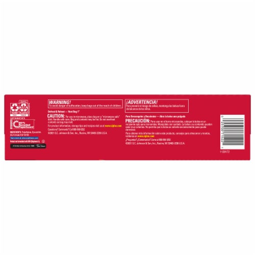 Ziploc® Holiday Gallon Zip Top Storage Bags Perspective: back