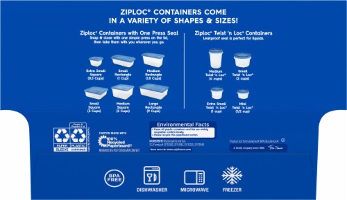Ziploc Twist n Lock Small Containers Perspective: back