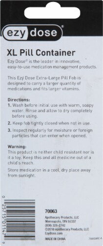 EZY Dose® XL Pill Container Keychain Fob Perspective: back