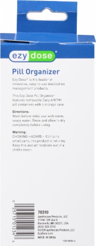EZY Dose Weekly AM/PM Pill Organizer Perspective: back