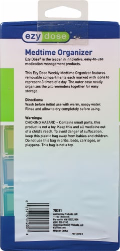 EZY Dose® Weekly 3 Times a Day Rainbow Medtime Organize Perspective: back