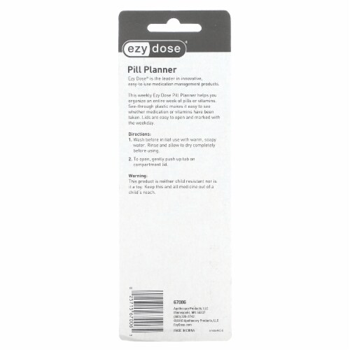 EZY Dose® 7-Day Large Classic Pill Case Perspective: back