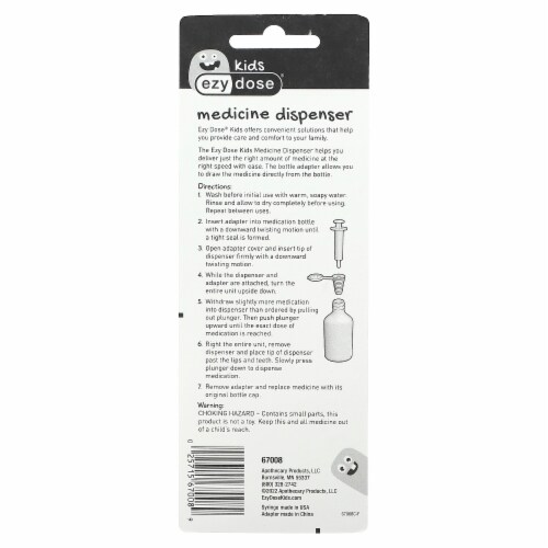 Ezy-Dose® Kids Medicine Dispenser & Bottle Adapter Perspective: back