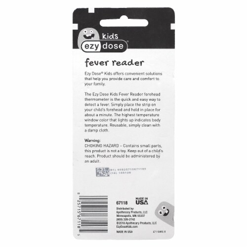 Ezy Dose® Kids Fever Reader Forehead Thermometer Perspective: back