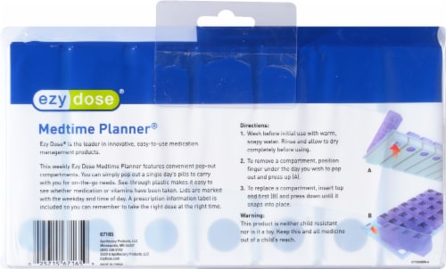 Ezy Dose® 7 Day X4 Large Medtime Planner® Perspective: back