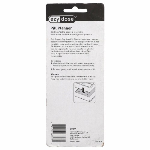 Ezy Dose® 14 Day Contour Pill Planner Perspective: back