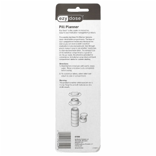 Stackable Pill Reminder-Sm 6/72 Perspective: back