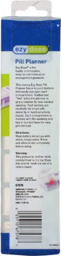 EZY Dose® 2XL Weekly Push Button Pill Planner Perspective: back