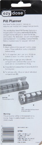 EZY Dose Easy Fill XL Weekly Pill Planner Perspective: back