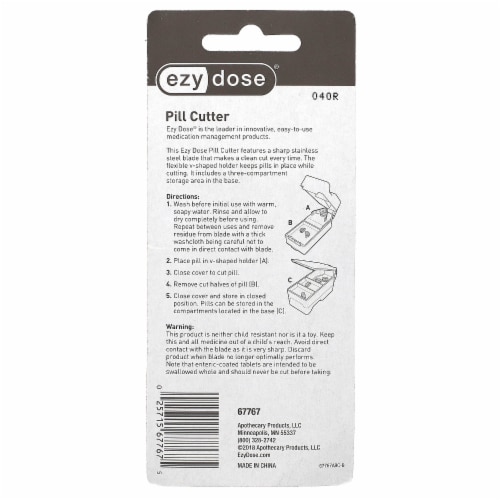 EZY Dose® Deluxe Tablet Cutter Perspective: back