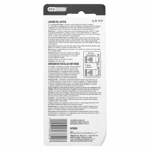 Ezy Dose® Locking Pill Cutter Perspective: back