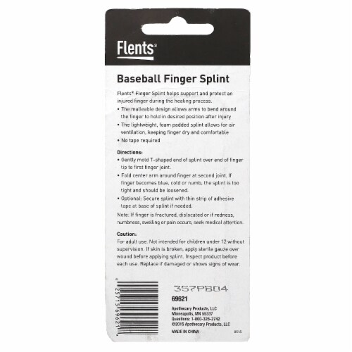 Flents® Baseball Finger Splint - Large Perspective: back