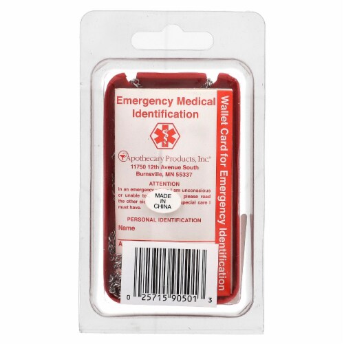 Emerge Alert® Penicillin Allergy Necklace Perspective: back