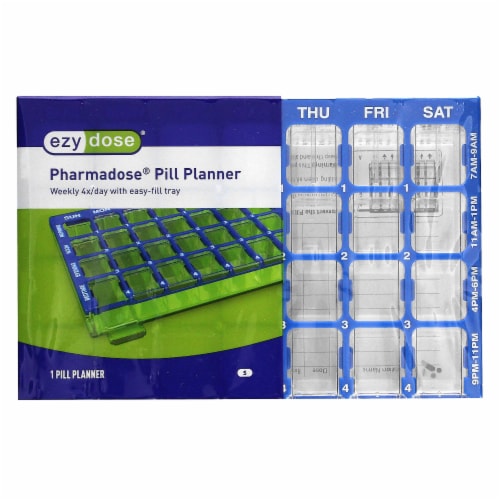 Ezy Dose® Four a Day Week Medication Organizer Perspective: back