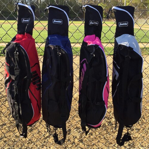 Franklin Junior Baseball and Softball Bat Bag - Red/Black Perspective: back