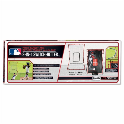 Franklin MLB 2 in 1 Switch Hitter Pitch Target and Return Trainer Perspective: back