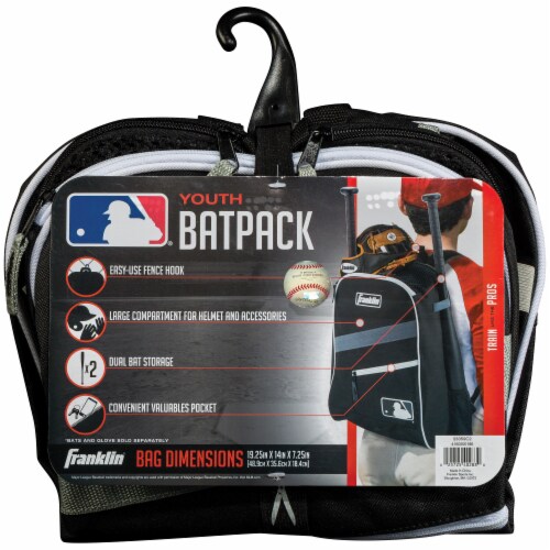 Franklin MLB Bat Pack - Black/Gray Perspective: back