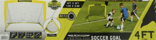 Franklin Black Hawk Portable Soccer Goal - Yellow Perspective: back