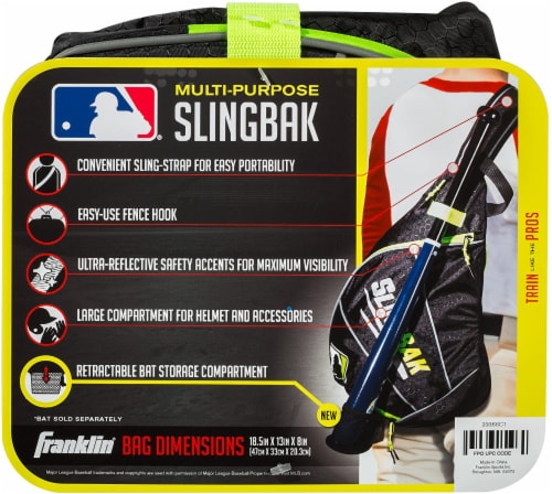 Franklin MLB Slingbak Bag - Black/Optic Yellow Perspective: back