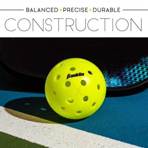 Franklin X-40 Performance Outdoor Pickleballs - Optic Yellow Perspective: back