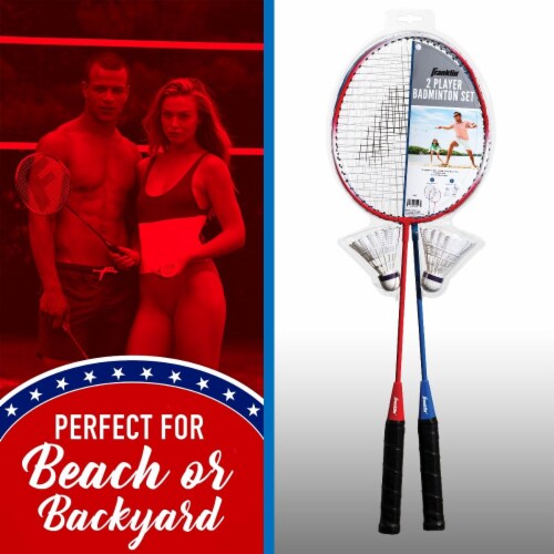 Franklin Badminton Racquet Set - Red/Blue Perspective: back