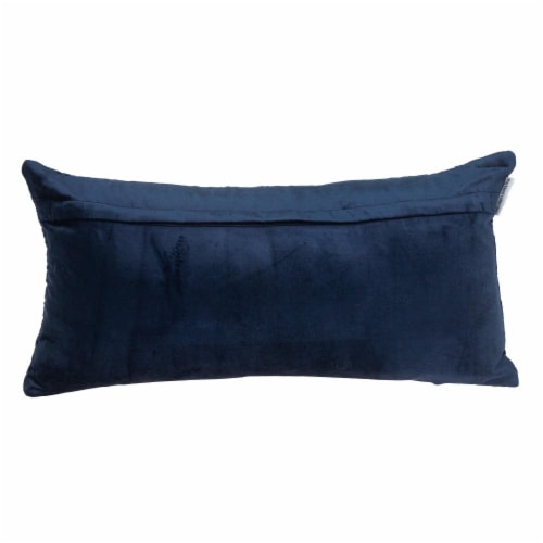 Parkland Collection Milo Transitional Navy Throw Pillow Perspective: back