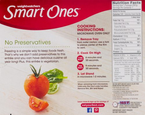 Smart Ones Lasagna Florentine Perspective: back