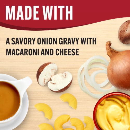 Smart Ones Salisbury Steak with Onion Gravy & Macaroni & Cheese Frozen Meal Perspective: back