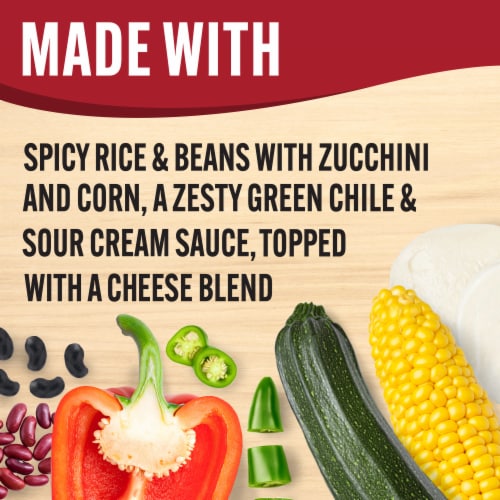 Smart Ones Zucchini Zesty Green Chile Sour Cream Sauce & Mozzarella Cheese Santa Fe Rice & Beans Perspective: back