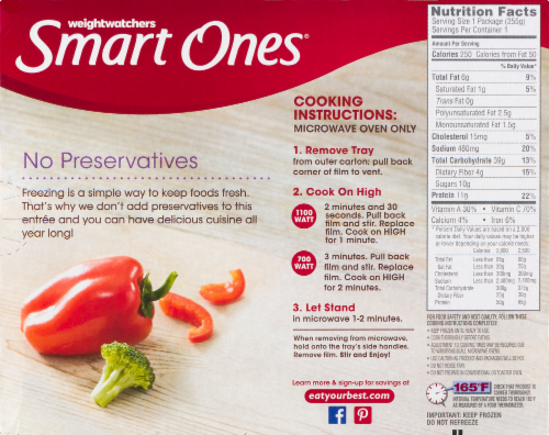 Smart Ones Orange Sesame Chicken Frozen Meal Perspective: back