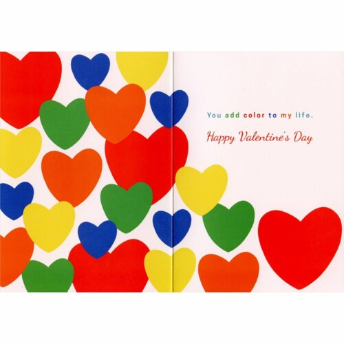 Pictura Martini Glass And Shimmering Hearts Valentine's Day Card Perspective: back