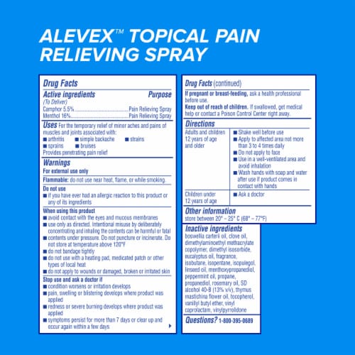 Aleve X™ Pain Relieving Spray Perspective: back