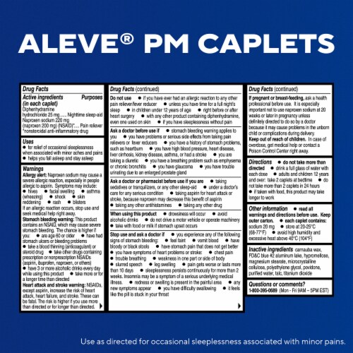 Aleve® PM Pain Relief Plus Sleep Aid in Easy Open Arthrtitis Cap Perspective: back