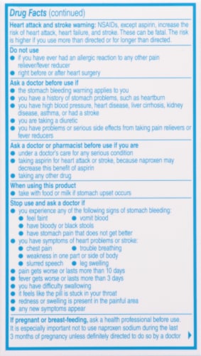 Aleve Back & Muscle Pain Relief Naproxen Sodium Tablets Perspective: back