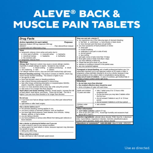 Aleve® Back and Muscle Pain Reliever Caplets Perspective: back