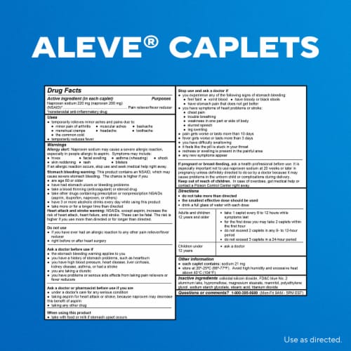 Aleve® Soft Grip® Arthritis Cap Caplets 220 mg Perspective: back