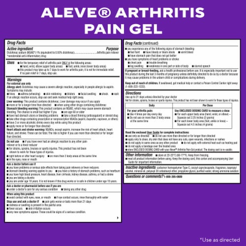 Aleve® Arthritis Pain Relief Diclofenac Sodium 1% Topical Gel Perspective: back