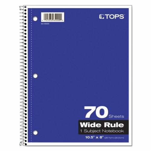 Oxford™ NOTEBOOK,1SUB,WIDE RL,WH 65000 Perspective: back