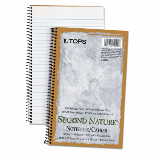 TOPS™ NOTEBOOK,WRBND,9.5X6 74109 Perspective: back