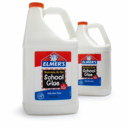 Elmer's Liquid School Glue, Washable, Great for Making Slime, 1 Gallon, 1 Count Perspective: back
