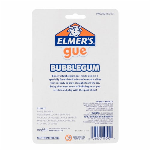 Elmer's Gue Bubblegum Slime Perspective: back