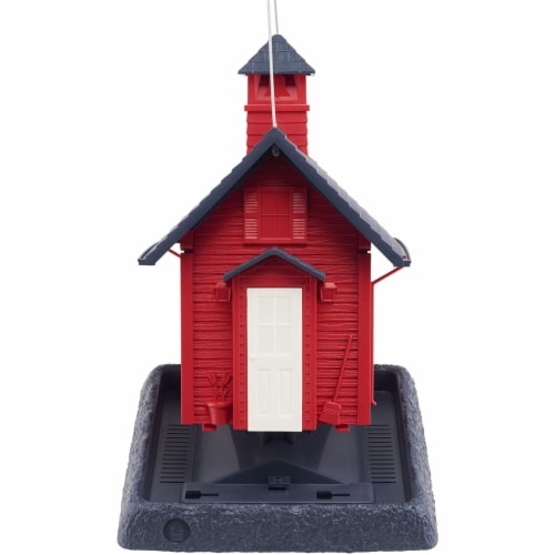 North States Lil Red School House Village Collection Bird Feeder  9084 Perspective: back