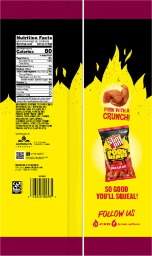 Slim Jim® Hog Wild BBQ Pork Rinds Perspective: back