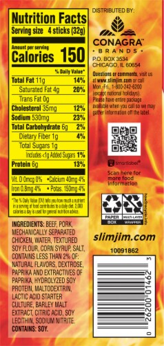 Slim Jim® Original Snack Size Stick Perspective: back